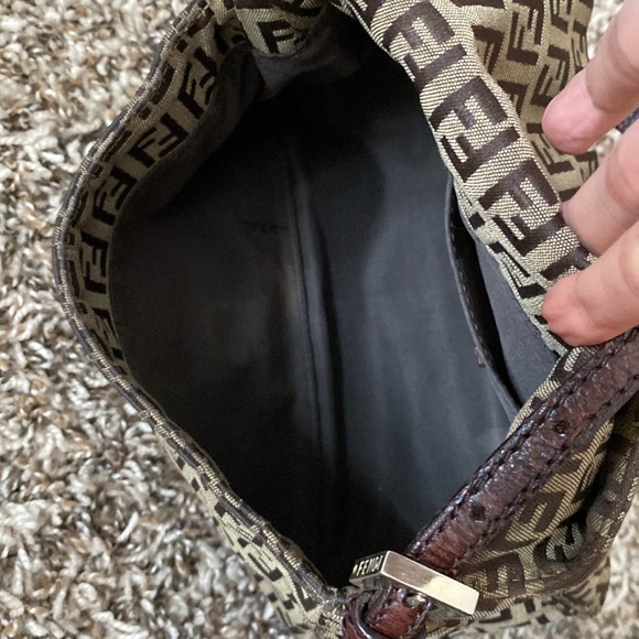 Fendi Vintage Zucchino Mini Mamma Baguette Dark Brown Canvass Leather - Picture 9 of 15